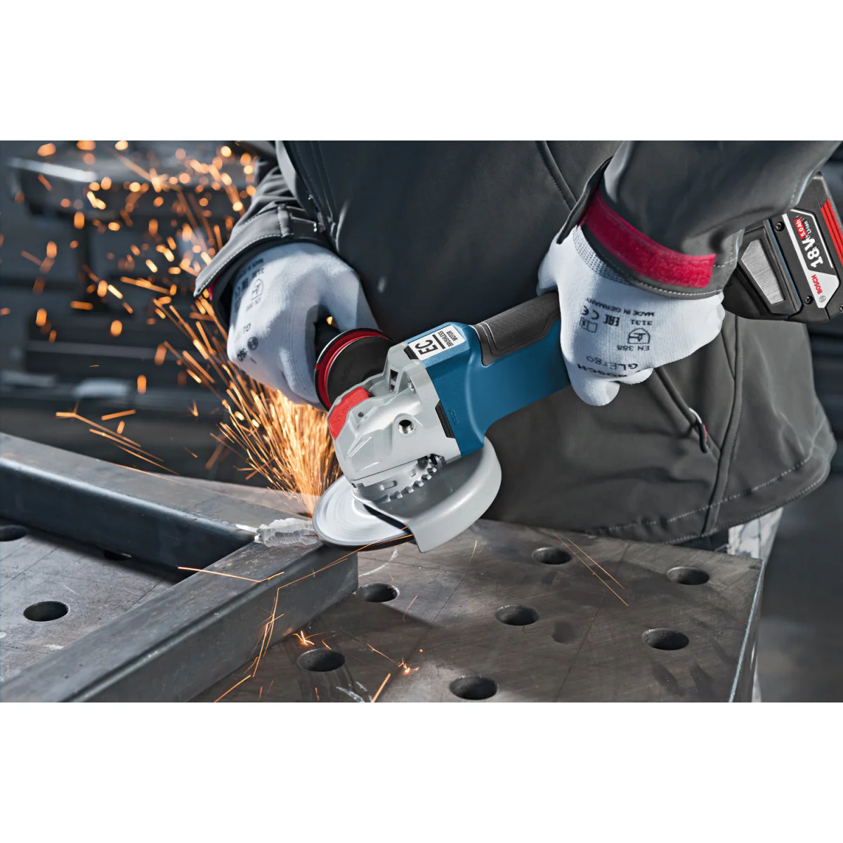 Акумулаторен ъглошлайф Bosch GWX 18V-10 PC, X-LOCK - Соло 06017B0700