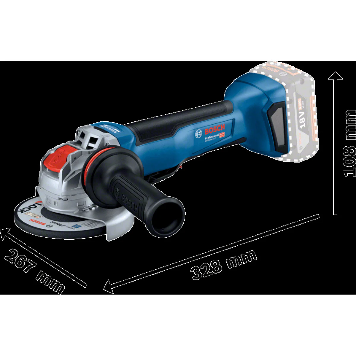 Акумулаторен ъглошлайф с X-LOCK Bosch GWX 18V-10 P без батерия и зарядно 06019J4200 Акумулаторен ъглошлайф с X-LOCK Bosch GWX 18V-10 P без батерия и зарядно 06019J4200