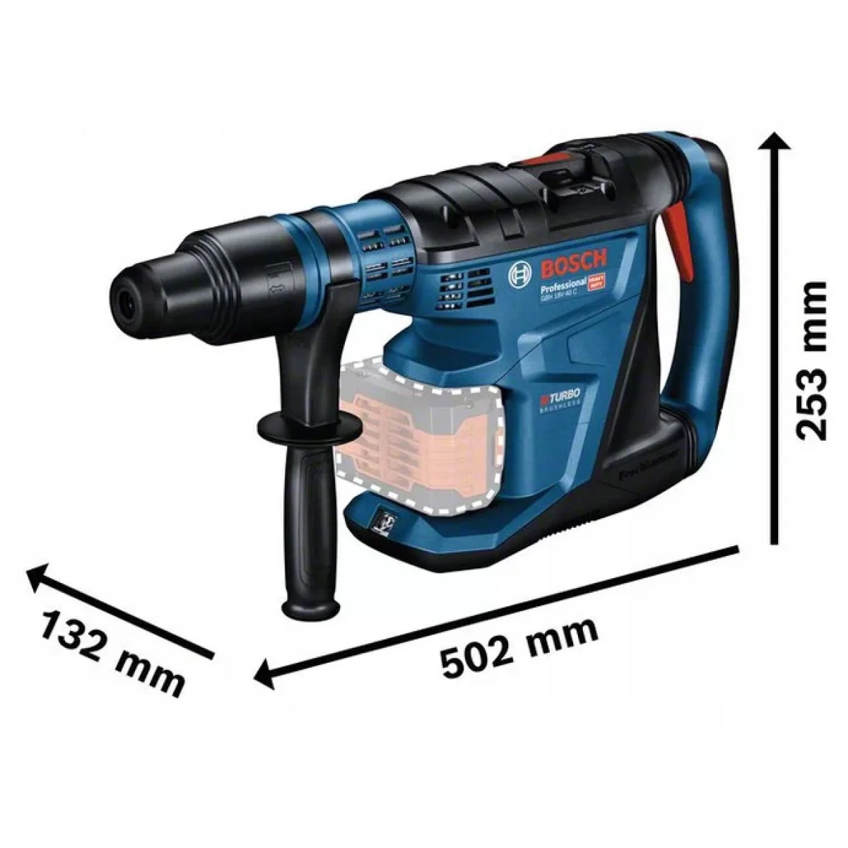 Акумулаторен перфоратор Bosch GBH 18V-40 C, BITURBO с SDS max  без батерия и зарядно, в XL-BOXX 0611917120