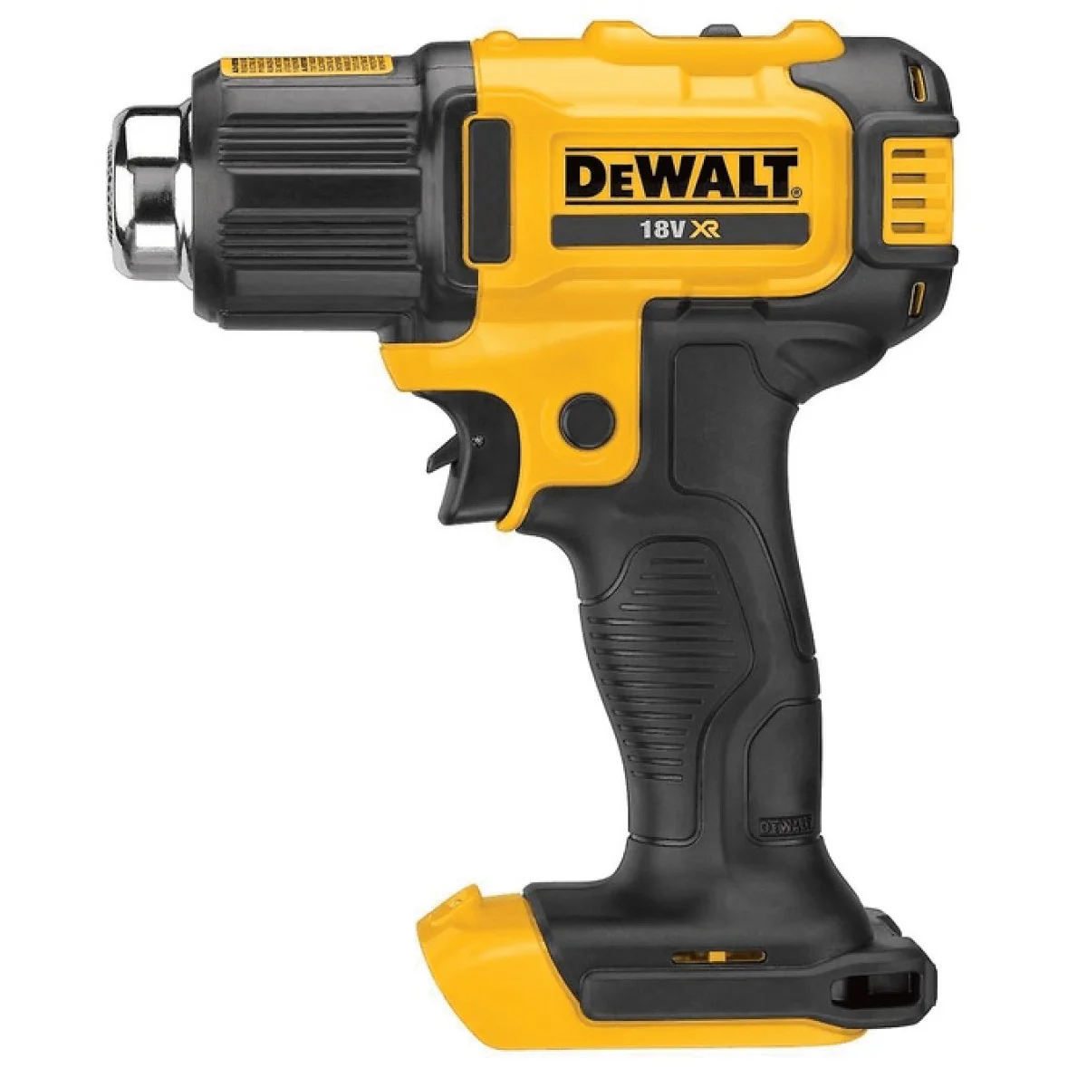 Акумулаторен пистолет за горещ въздух DeWALT DCE530N, без батерия и зарядно 530 °C, 90-190 л/мин, 18 V DCE530N
