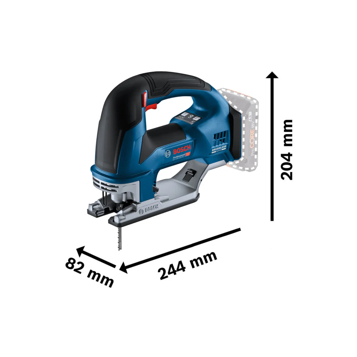 Акумулаторен прободен трион GST 18V-155 BC с 2 x 4,0 Ah L-Boxx 06015B1002 Акумулаторен прободен трион GST 18V-155 BC с 2 x 4,0 Ah L-Boxx 06015B1002