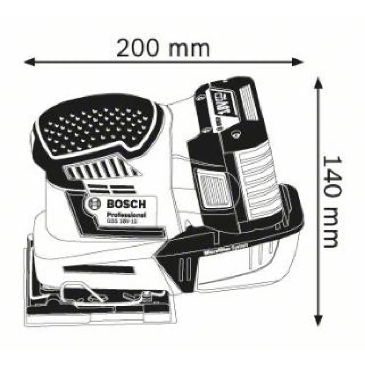 Акумулаторен виброшлайф Bosch GSS 18V-10 Solo 06019D0200