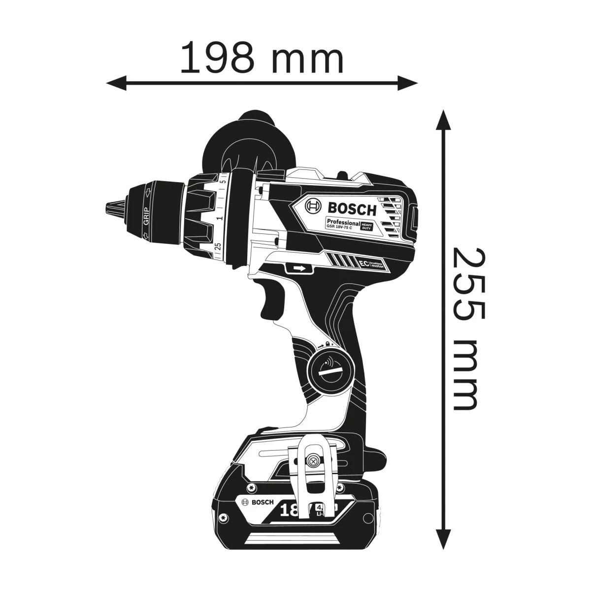 Акумулаторен винтоверт GSR 18V-110 C,   Bosch 06019G0109