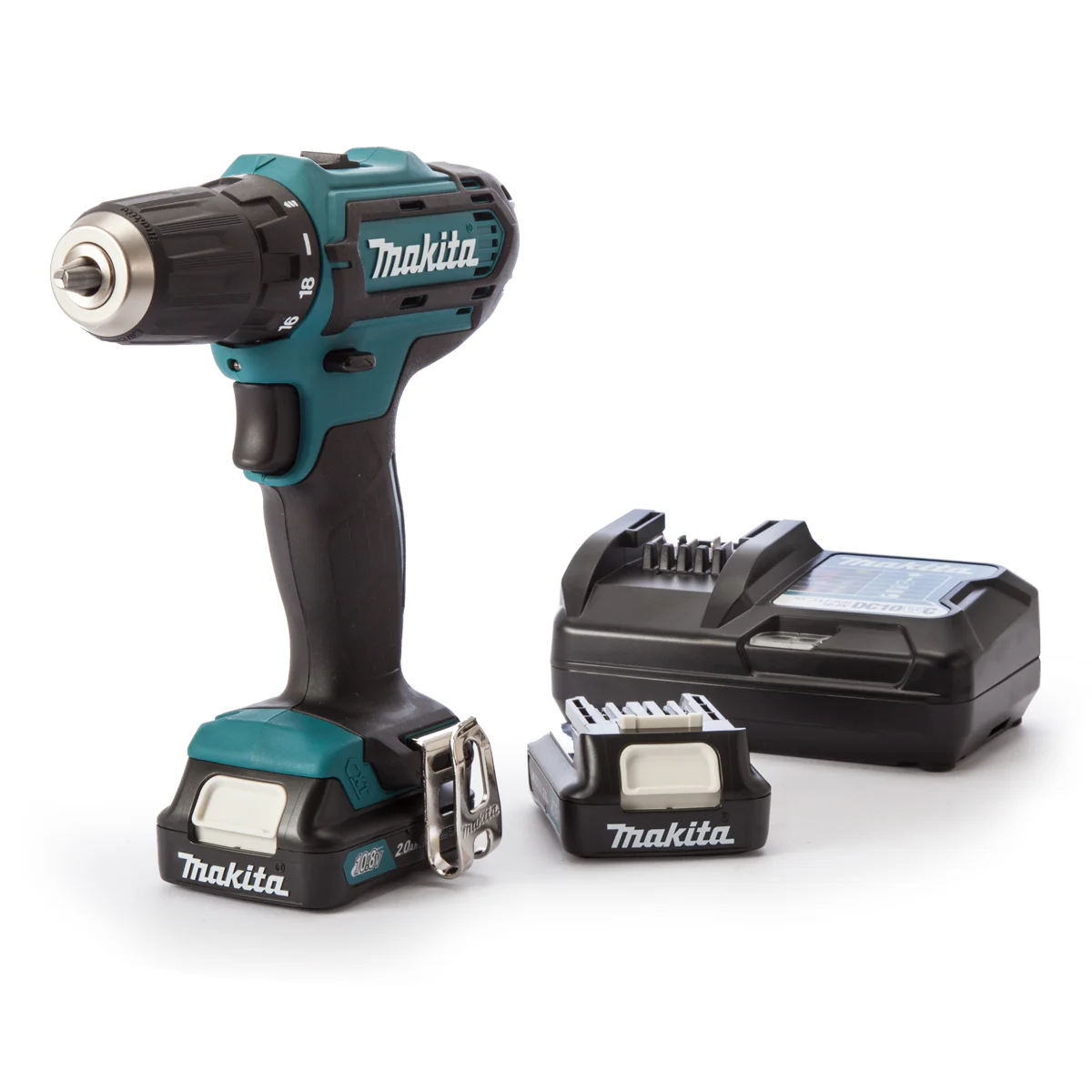 Акумулаторна бормашина-винтоверт Makita DF331DWAE, 10.8V, 2.0Ah, I/0-450, II/0-1700об, 14/30Nm DF331DWAE Акумулаторна бормашина-винтоверт Makita DF331DWAE, 10.8V, 2.0Ah, I/0-450, II/0-1700об, 14/30Nm DF331DWAE