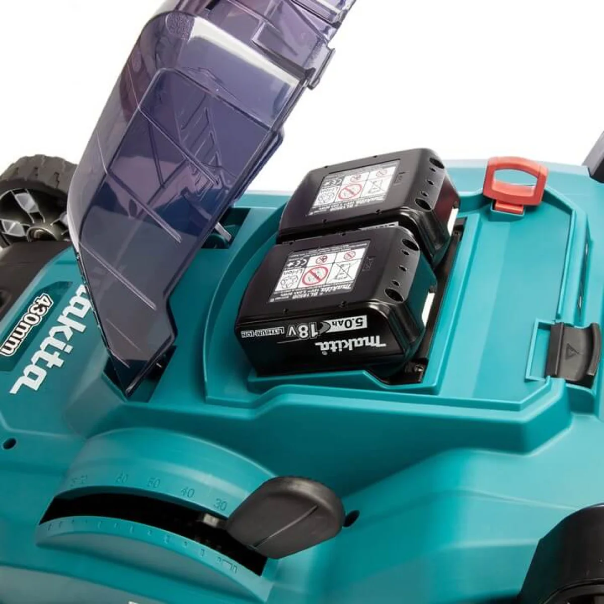 Акумулаторна косачка Makita DLM432PT2, 430 мм, 575 кв.м, 2 батерии 18 V, 5.0 Ah DLM432PT2