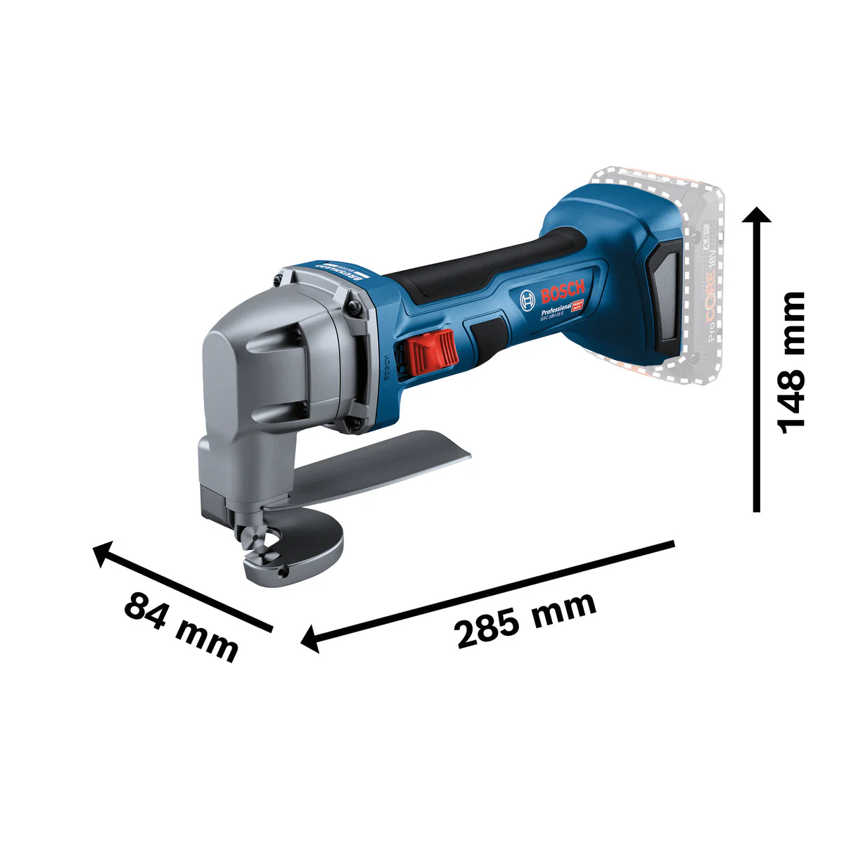 Акумулаторна ножица за ламарина GSC 18V-16 E 2 бр батерия ProCORE18V 4.0Ah, L-BOXX 136 0601926301 Акумулаторна ножица за ламарина GSC 18V-16 E 2 бр батерия ProCORE18V 4.0Ah, L-BOXX 136 0601926301