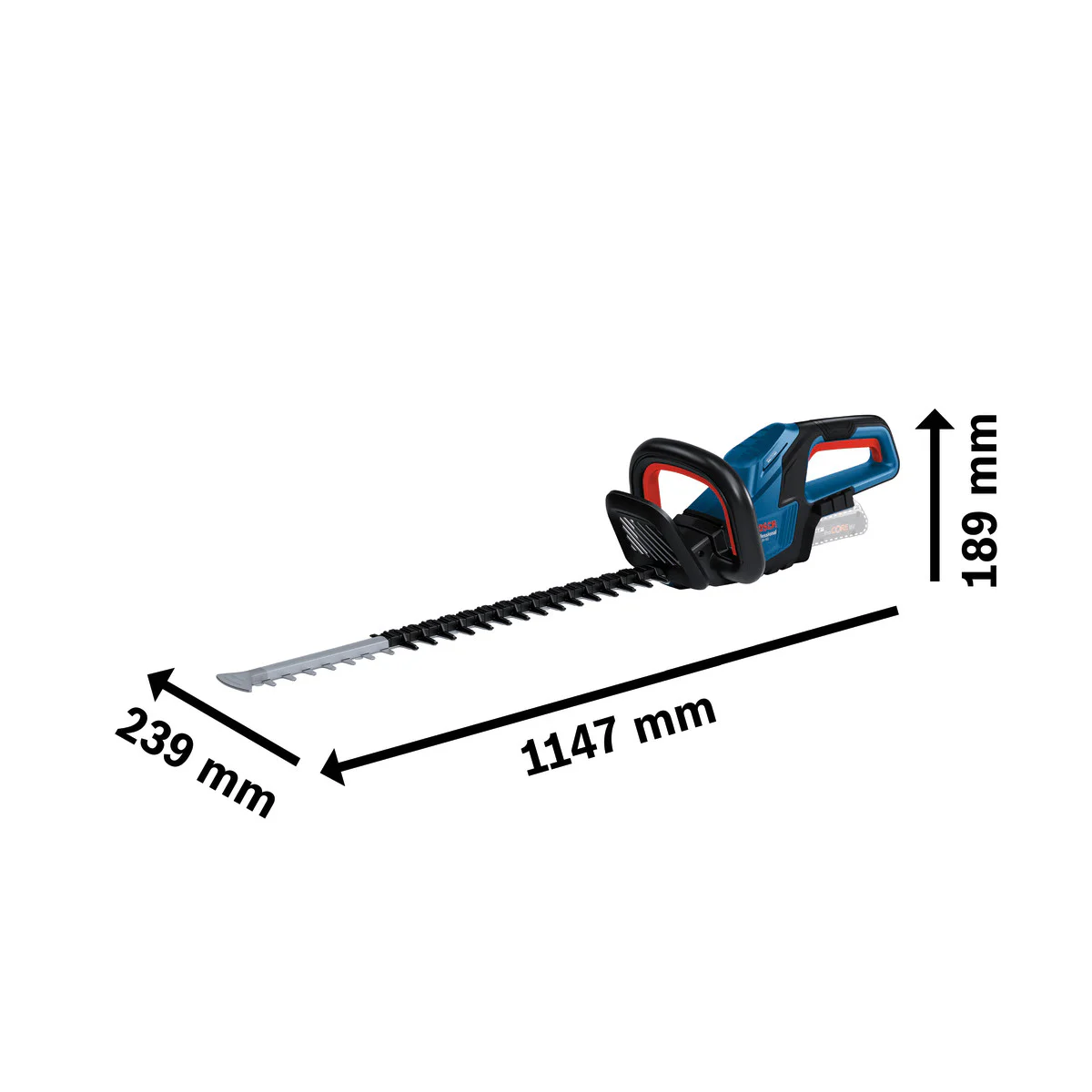 Акумулаторна ножица за жив плет GHE 18V-60 без батерия 06008C9000