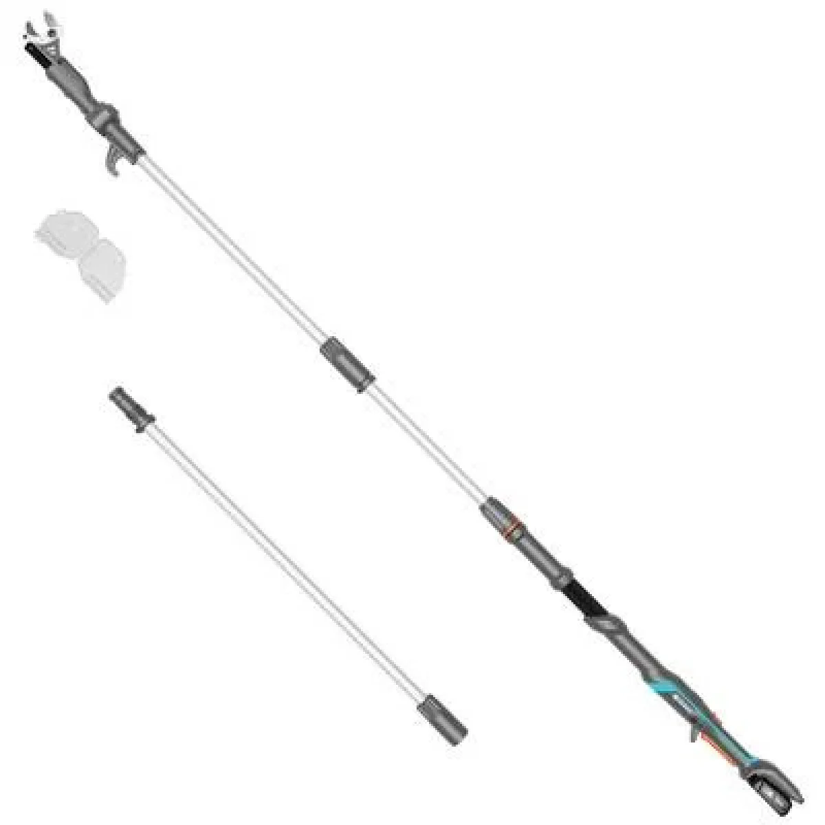 Акумулаторна телескопична ножица за клони GARDENA HighCut 360/18V P4A SET, 18 V, 2 Ah, 28 мм, с батерия 14776-20
