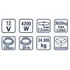 Автолебедка 12V 3628kg (8000 lbs) 3.4 kW с въже Ø8mm 29m RD-EW07 121608 Автолебедка 12V 3628kg (8000 lbs) 3.4 kW с въже Ø8mm 29m RD-EW07 121608