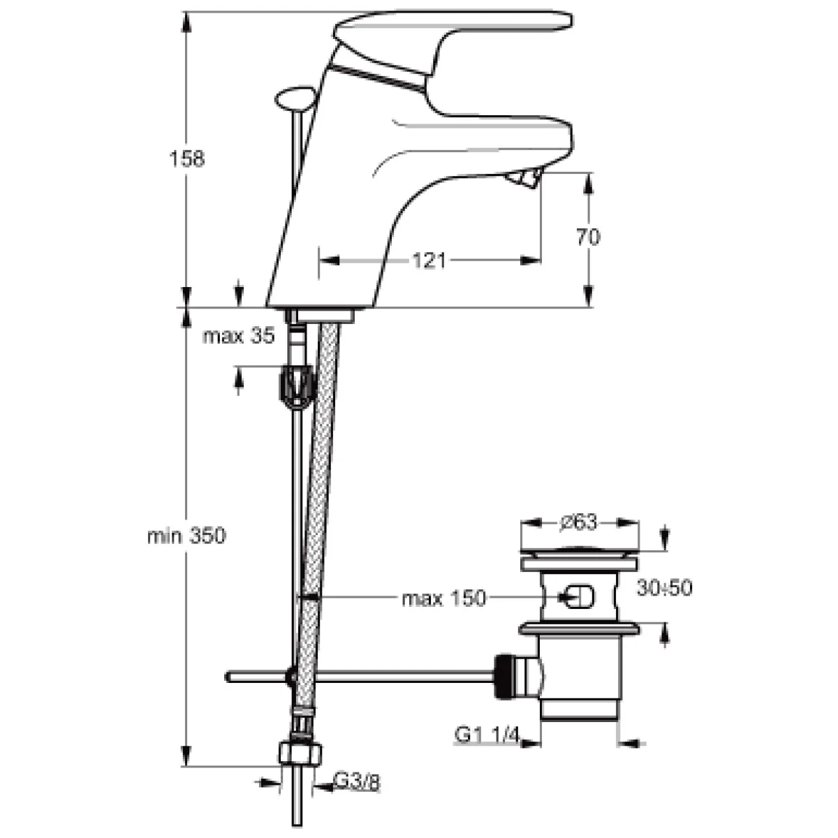 Смесител стоящ за биде, Vidima Trend B8957AA
