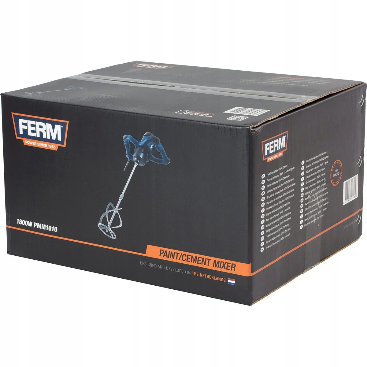 Строителен миксер FERM PMM1010, 140 мм, 1800 W, 180-700 об/мин, кутия PMM1010 Строителен миксер FERM PMM1010, 140 мм, 1800 W, 180-700 об/мин, кутия PMM1010