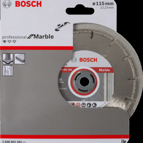 Диск диамантен за сухо рязане  ф 115 x 22,23 x 2,2 x 3 мм , Bosch Standard for Marble