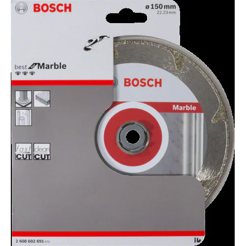 Диск диамантен за сухо рязане  ф 150 x 22,23 x 2,2 x 3 мм , Bosch Best for Marble