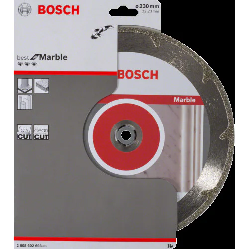 Диск диамантен за сухо рязане  ф 230 x 22,23 x 2,2 x 3 мм , Bosch Best for Marble