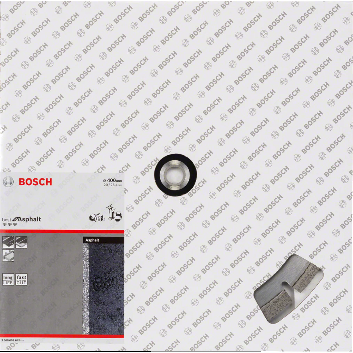 Диск диамантен за сухо рязане  ф 400 x 20/25,40 x 3,2 x 12 мм , Bosch Best  for Asphalt 2608603642