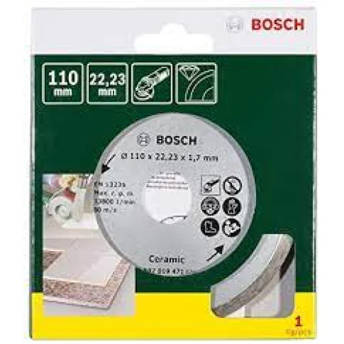  Диск диамантен за сухо рязане на керамични плочки ф 110х22.23 мм , Bosch  Ceramic 