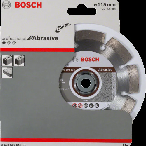 Диск диамантен за  рязане  ф115 x 22,23 x 1. 6 x 10 мм , Bosch Standard for Abrasive  Диск диамантен за  рязане  ф115 x 22,23 x 1. 6 x 10 мм , Bosch Standard for Abrasive