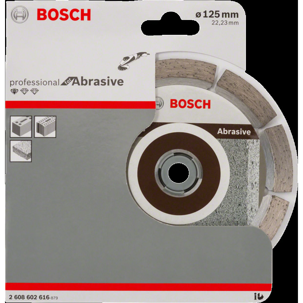 Диск диамантен за  рязане  ф125 x 22,23 x 1. 6 x 10 мм , Bosch Standard for Abrasive 2608602616