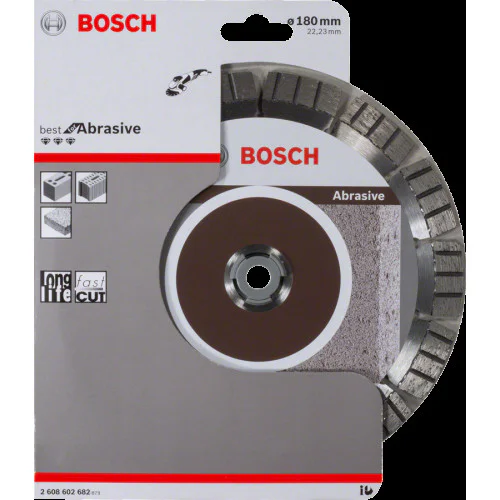 Диск диамантен за  рязане  ф180 x 22,23 x 2,4 x 12 мм , Bosch Best for Abrasive  Диск диамантен за  рязане  ф180 x 22,23 x 2,4 x 12 мм , Bosch Best for Abrasive
