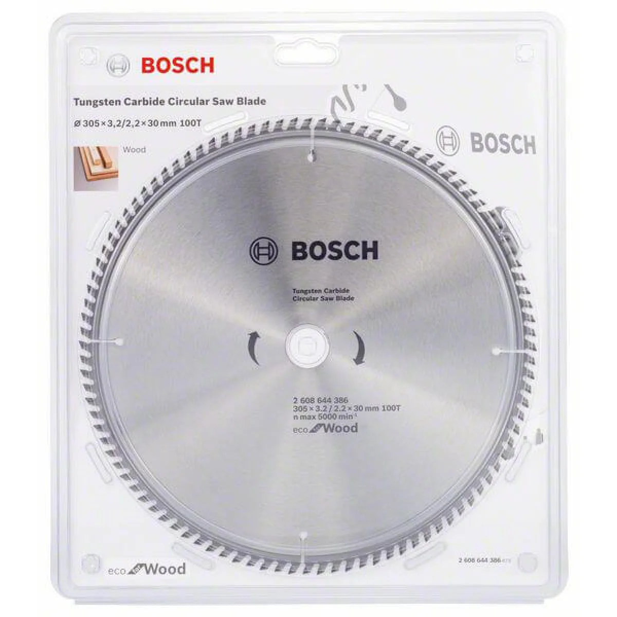 Диск за циркуляр Bosch Eco for wood ф305х30х3,2-2,2 2608644386 Диск за циркуляр Bosch Eco for wood ф305х30х3,2-2,2 2608644386