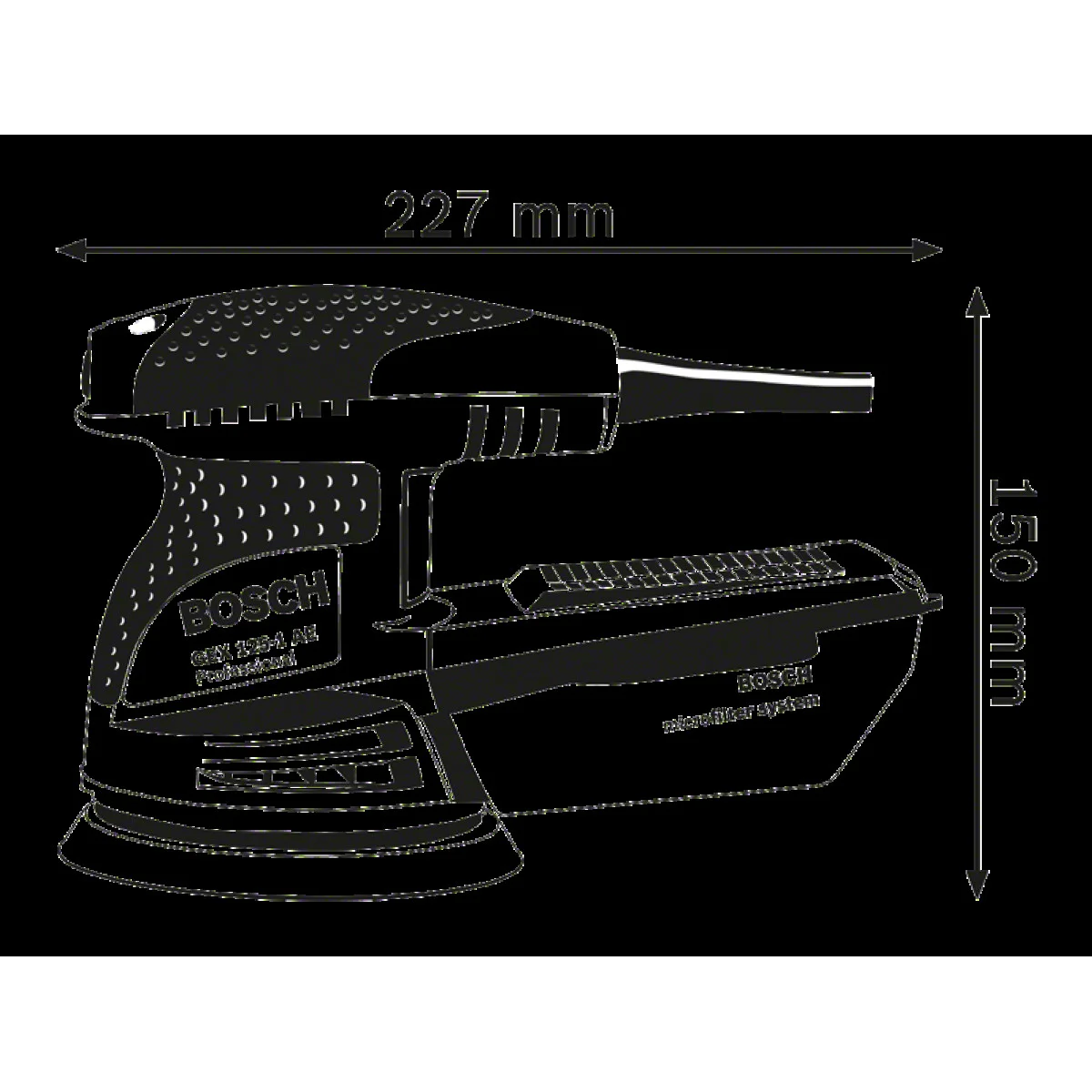 Ексцентършлайф BOSCH GEX 125-1 AE 0601387500 Ексцентършлайф BOSCH GEX 125-1 AE 0601387500