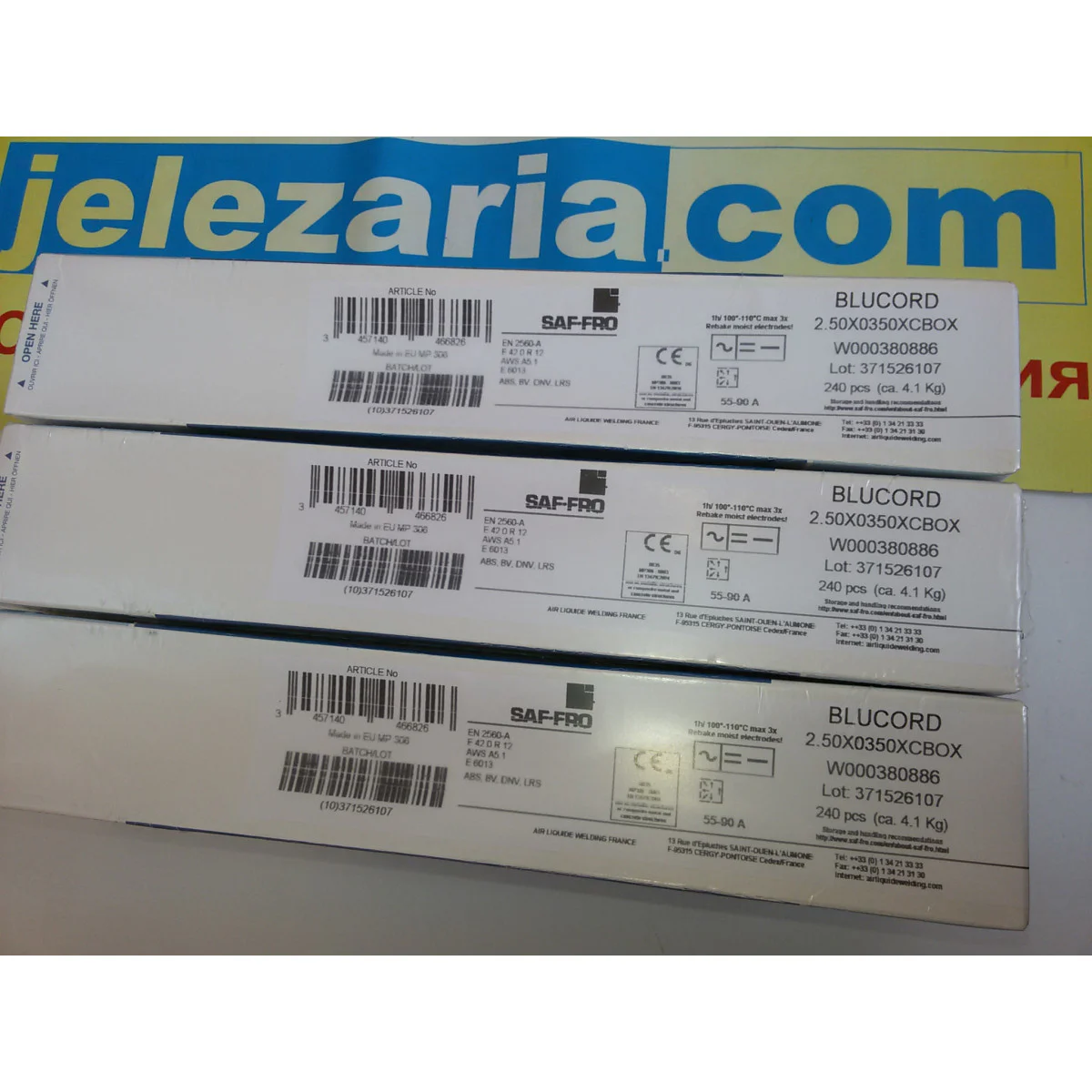 Електроди Рутилови BLUCORD 2.5х350мм - 4,1кг W000380886