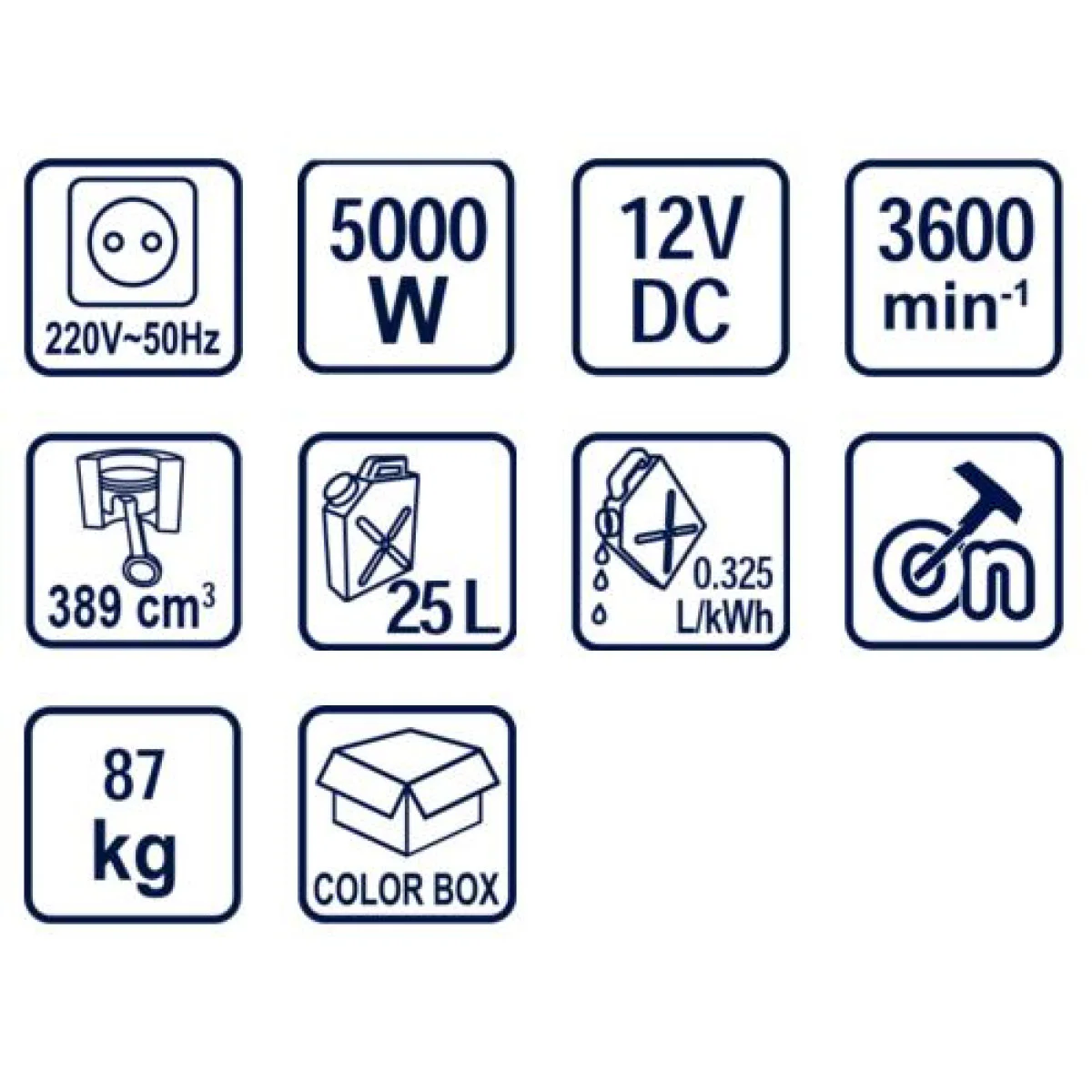 Генератор за ток бензинов 5kW RD-GG03 129941 Генератор за ток бензинов 5kW RD-GG03 129941