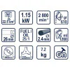 Коса бензинова с нож и корда 1.15kW RD-GBC08 075504