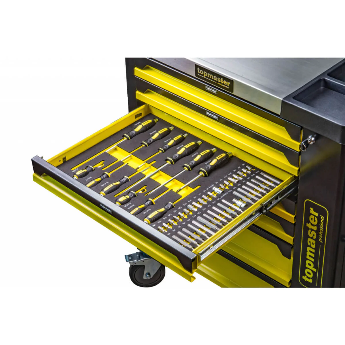 Количка за инструменти 7 чекмеджета 182 части Top Master Pro 455555