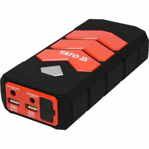 Компактна батерия за аварийно запалване YATO, 12 V, 9000 mAh, USB