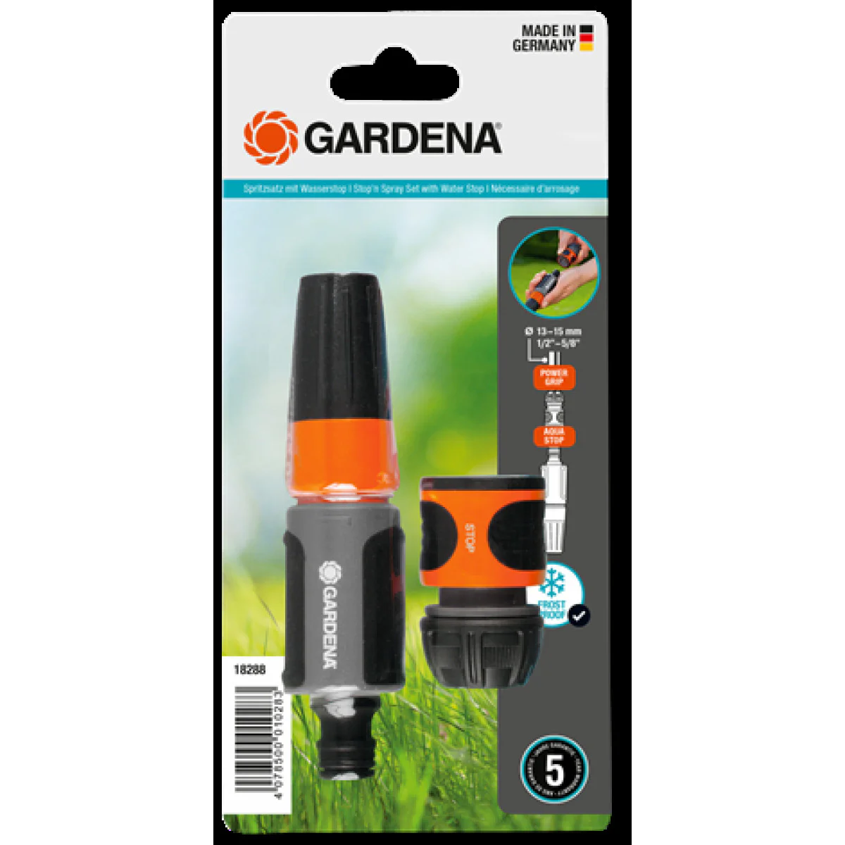 Комплект със струйник Stop n Spray 13 мм (1/2)  GARDENA 18288-20