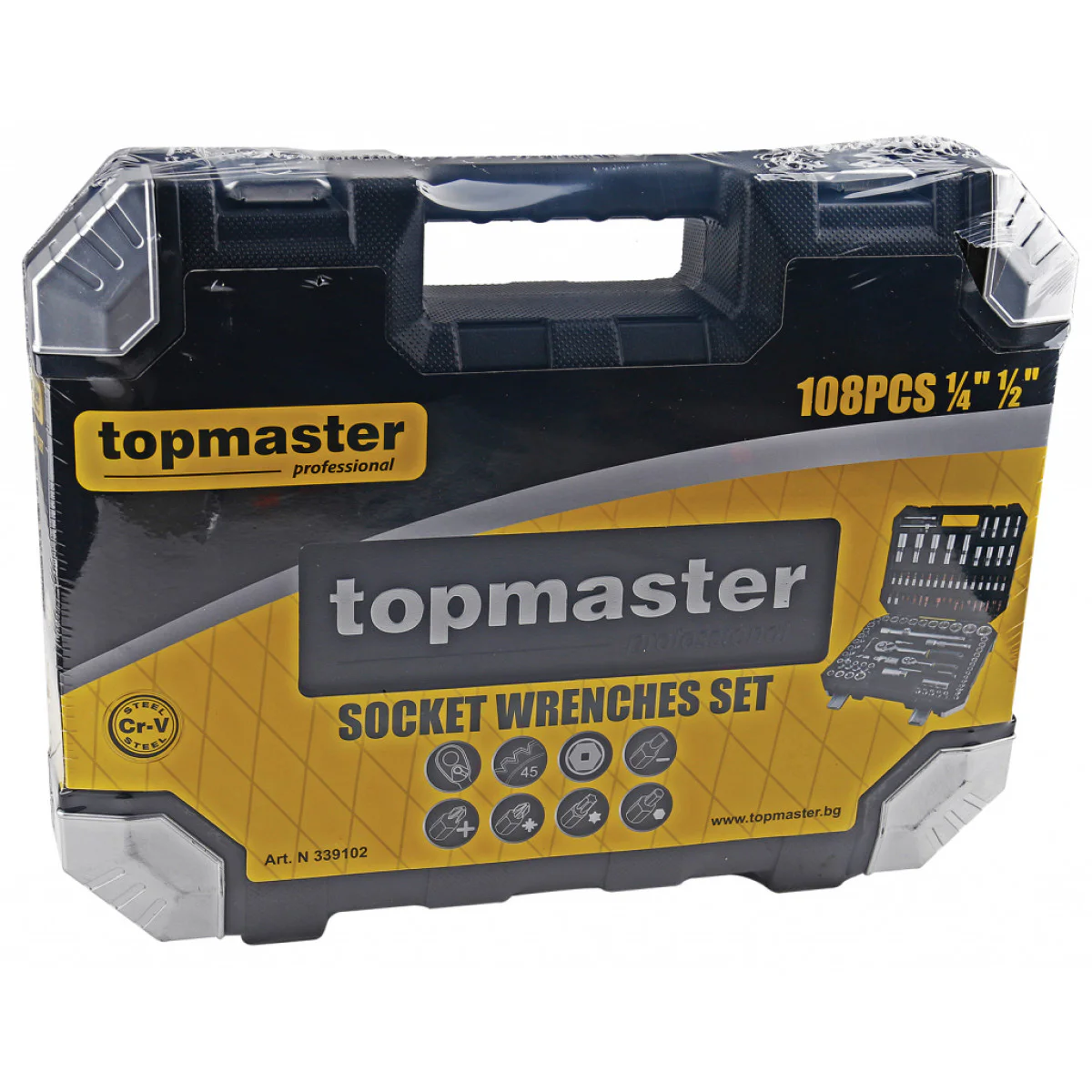 Комплект инструменти LIMITED EDITION 108 части 1/4 & 1/2 TMP - Topmaster 339102 Комплект инструменти LIMITED EDITION 108 части 1/4 & 1/2 TMP - Topmaster 339102