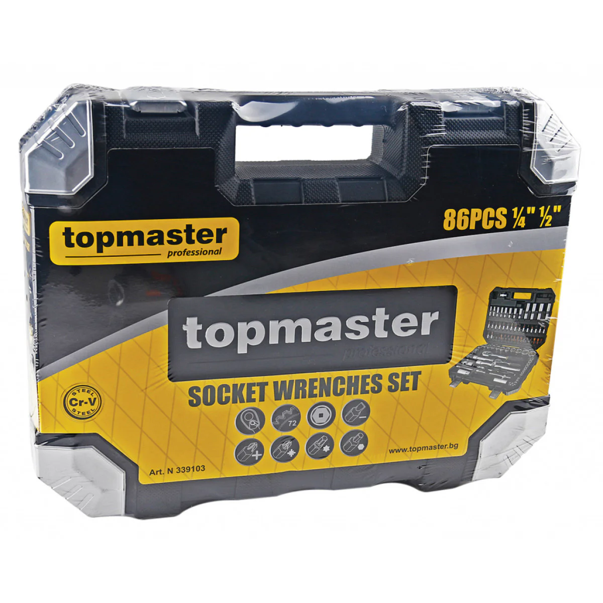 Комплект инструменти LIMITED EDITION 86 части 1/4 & 1/2 TMP - Topmaster 339103 Комплект инструменти LIMITED EDITION 86 части 1/4 & 1/2 TMP - Topmaster 339103