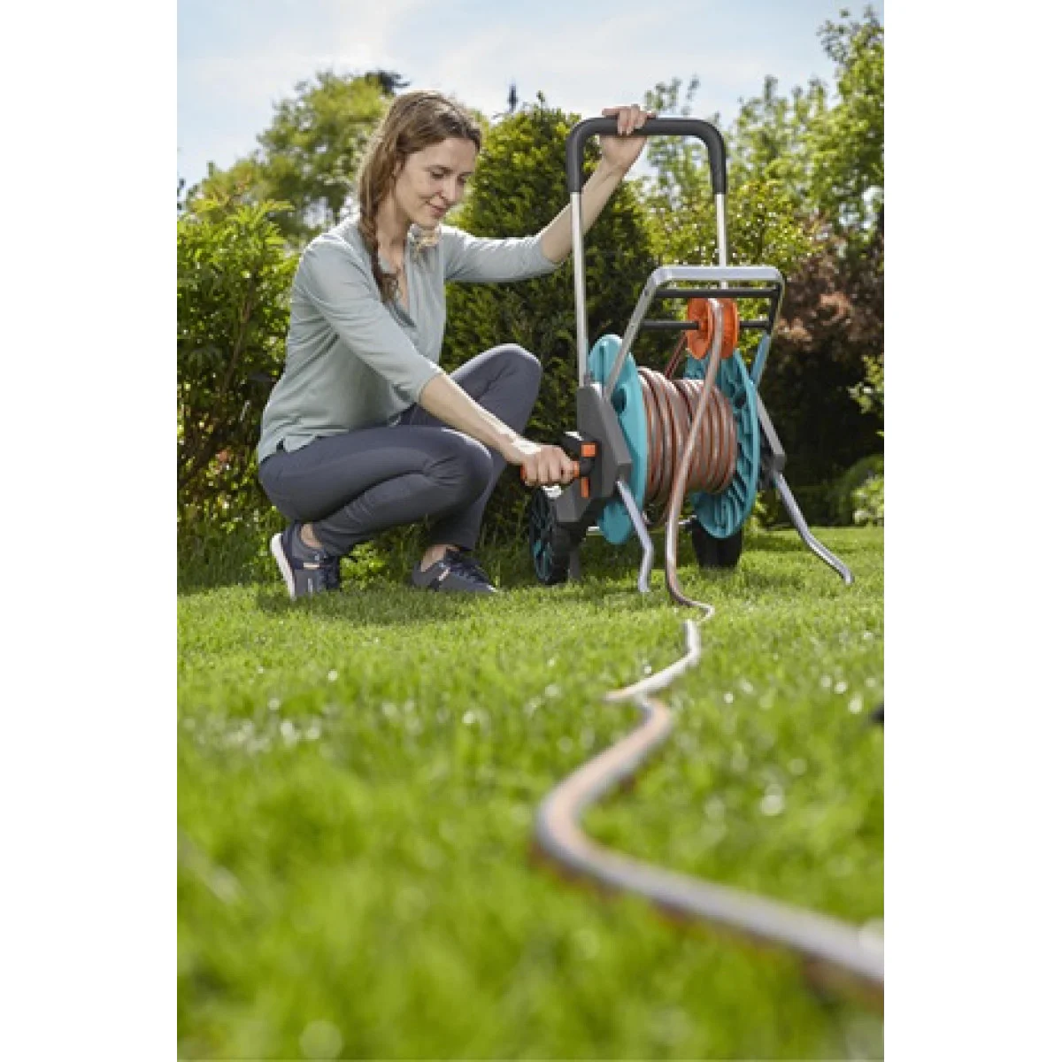 Комплект количка с маркуч AquaRoll M Easy GARDENA 18517-20 Комплект количка с маркуч AquaRoll M Easy GARDENA 18517-20