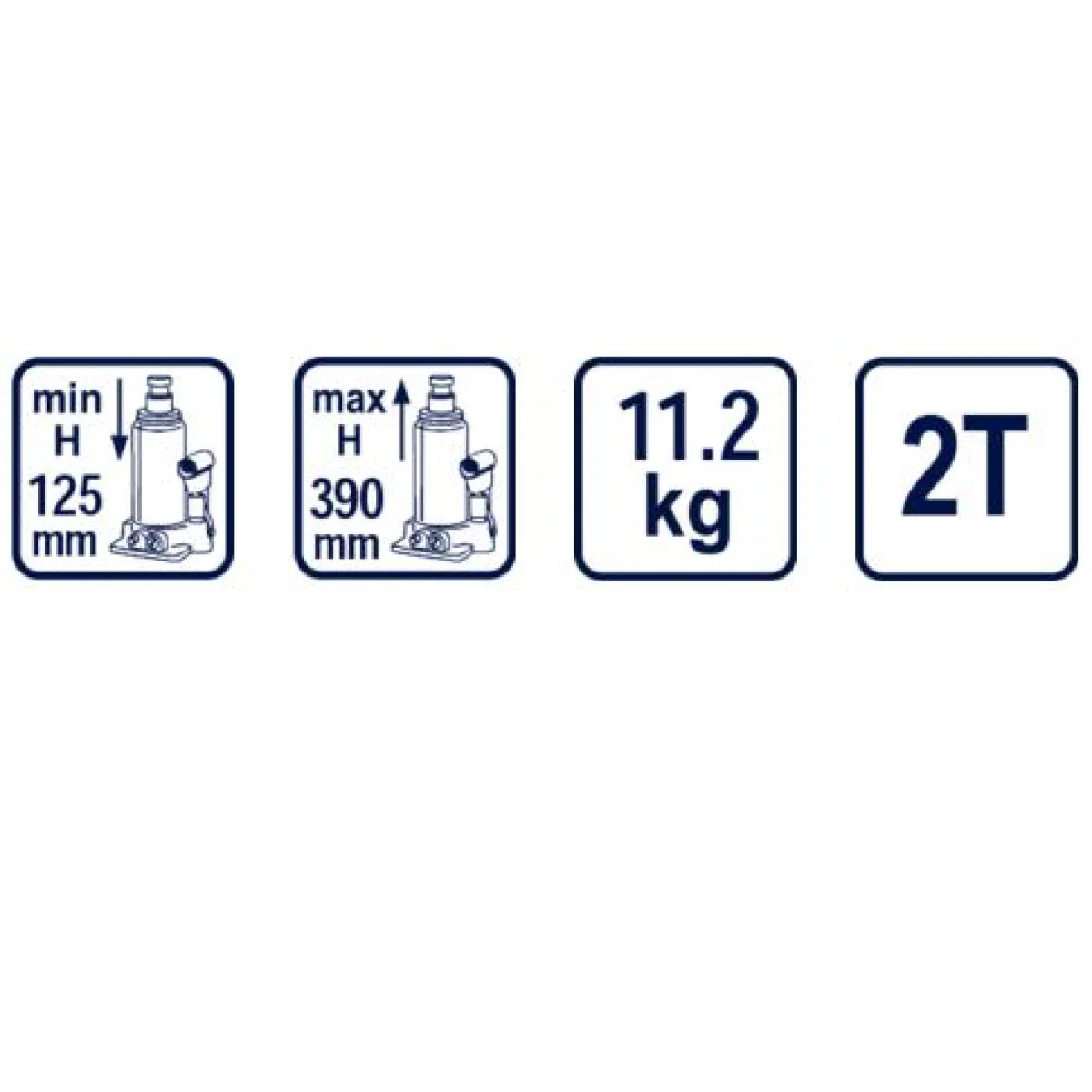 Крик хидравличен тип крокодил 2t 125-390mm RD-TJ02 300202