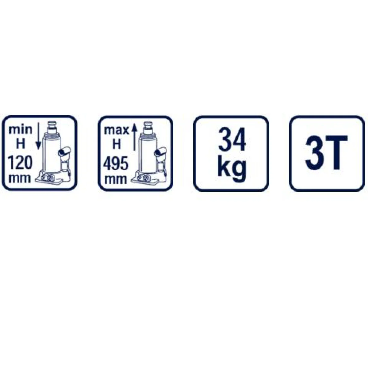 Крик хидравличен тип крокодил 3t 120-495mm RD-TJ03 300204