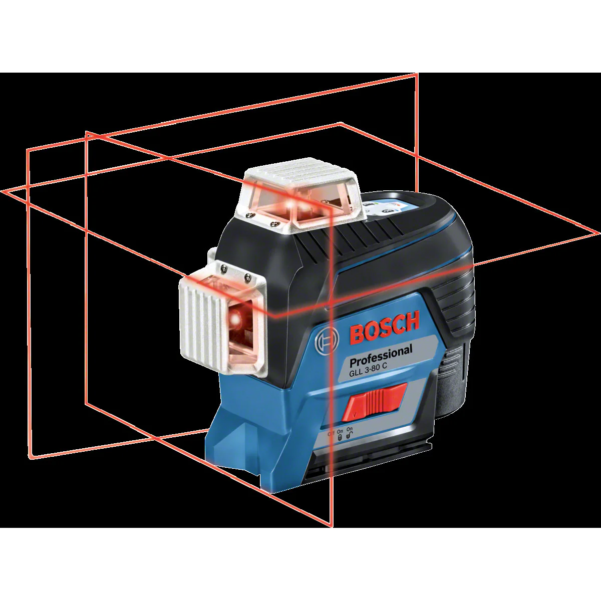 Лазерен линеен нивелир BOSCH GLL 3-80 C + LR7 0601063R05