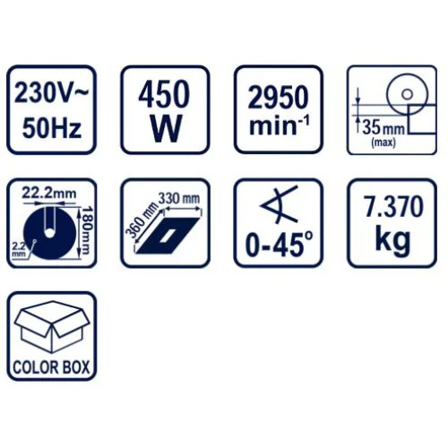 Машина за плочки 450W ø180mm RD-ETC25