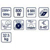 Машина за плочки 800W 61cm Ø180mm RDP-ETC27 078002