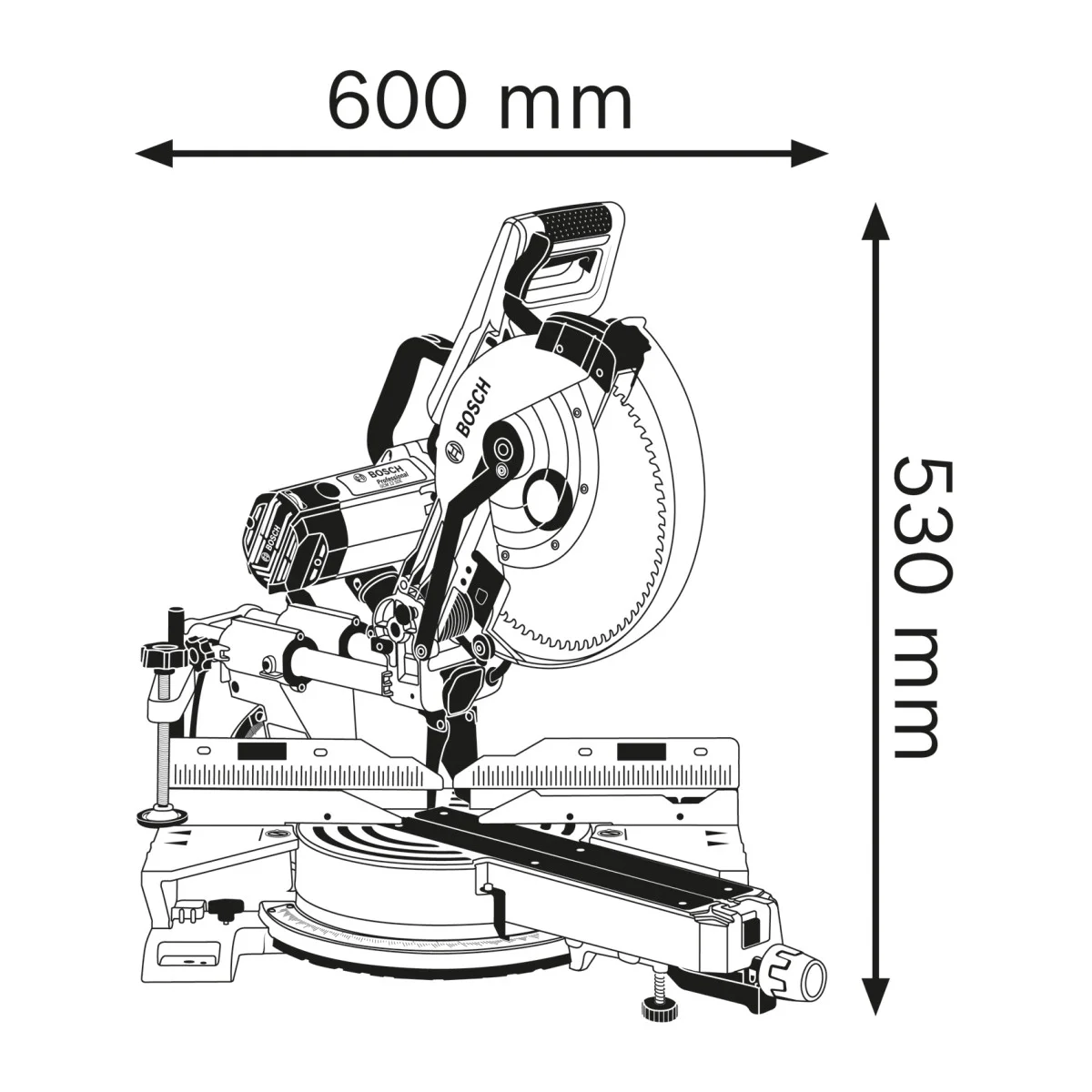 Настолен циркуляр за дърво Bosch GCM 12 SDE 0601B23100
