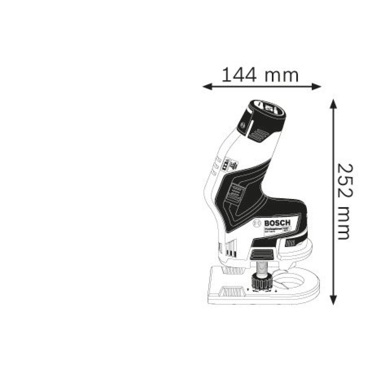 Акумулаторна фреза за кантове Bosch GKF 12V-8 - Solo