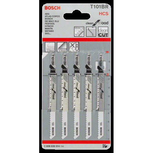 Нож за прободен трион Bosch T 101 BR, 5 Бр.