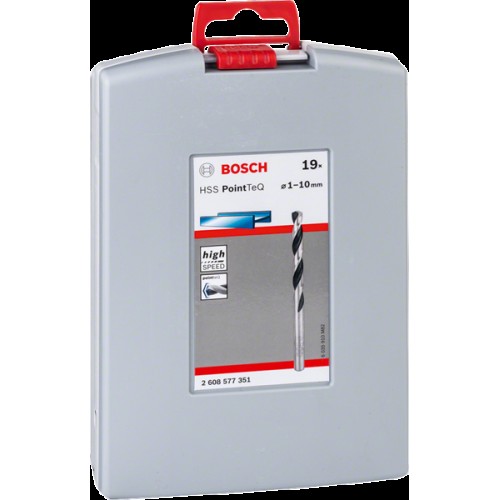 Спирално свредло HSS PointTeQ, 19 бр. в кутия ProBox Bosch