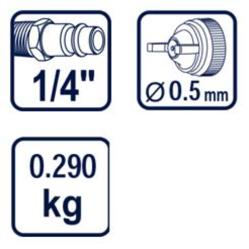 Пистолет за боя горно стран. ø0.5mm 100ml RD-SG03