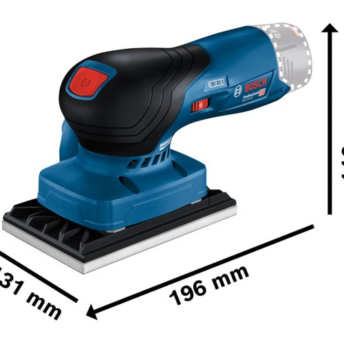 Акумулаторен виброшлайф Bosch GSS 12V-13, 12 V, 130 мм, без батерия, с 3 плочи в L-boxx 