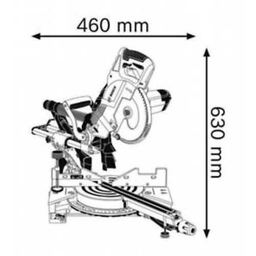 Настолен циркуляр за дърво Bosch GCM 8 SJL