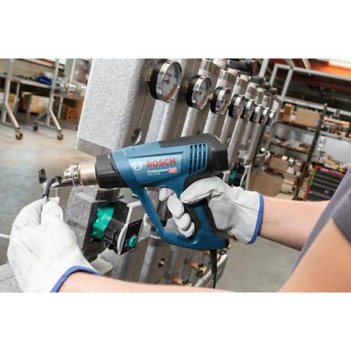 Пистолет за топъл въздух Bosch GHG 23-66 - 5приставки и куфар 06012A6301 Пистолет за топъл въздух Bosch GHG 23-66 - 5приставки и куфар 06012A6301
