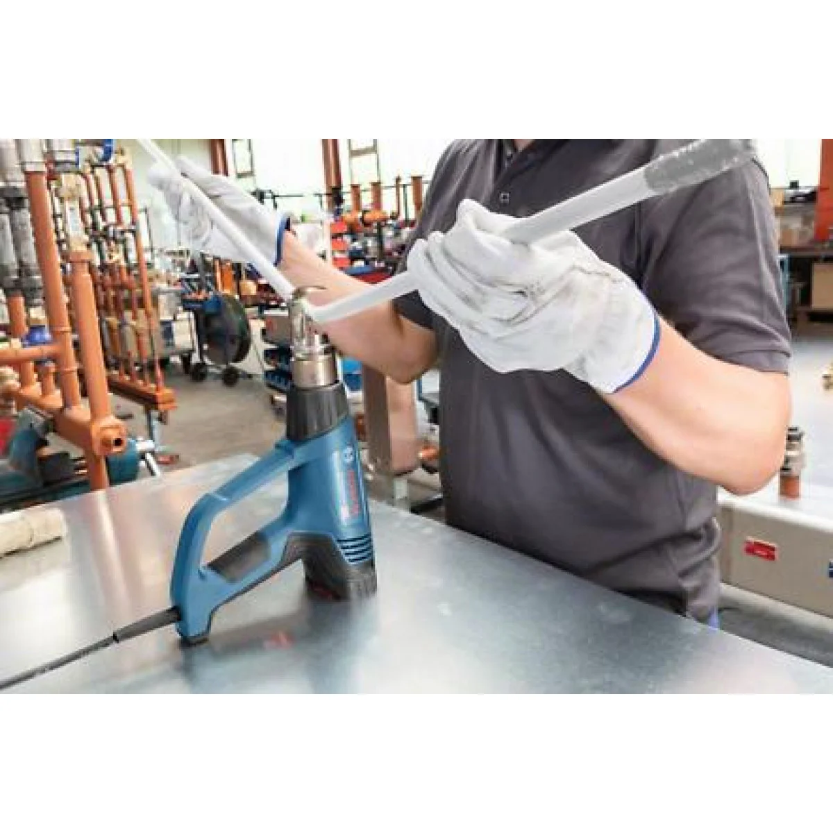 Пистолет за топъл въздух Bosch GHG 23-66 - 5приставки и куфар 06012A6301 Пистолет за топъл въздух Bosch GHG 23-66 - 5приставки и куфар 06012A6301
