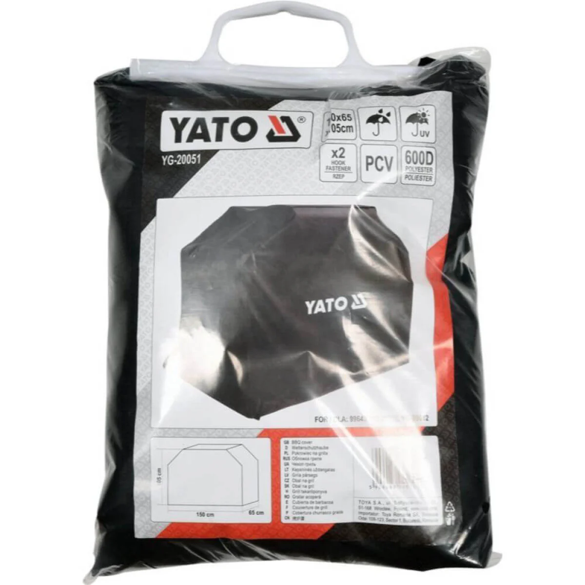 Покривало за барбекю YATO YG 20051, 150 X 65 X 105 см 20051