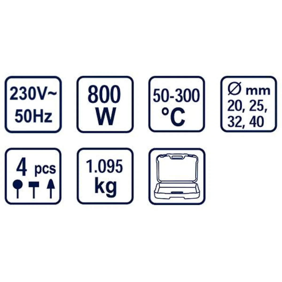 Поялник за PP тръби 800W 3 глави ø20-32мм RD-PW01 123103 Поялник за PP тръби 800W 3 глави ø20-32мм RD-PW01 123103
